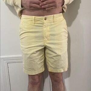 American Eagle Outfitters Yellow Flat Front Shorts
